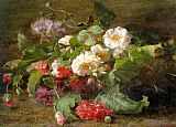 Famous Roses Paintings - Poppies and Wild Roses